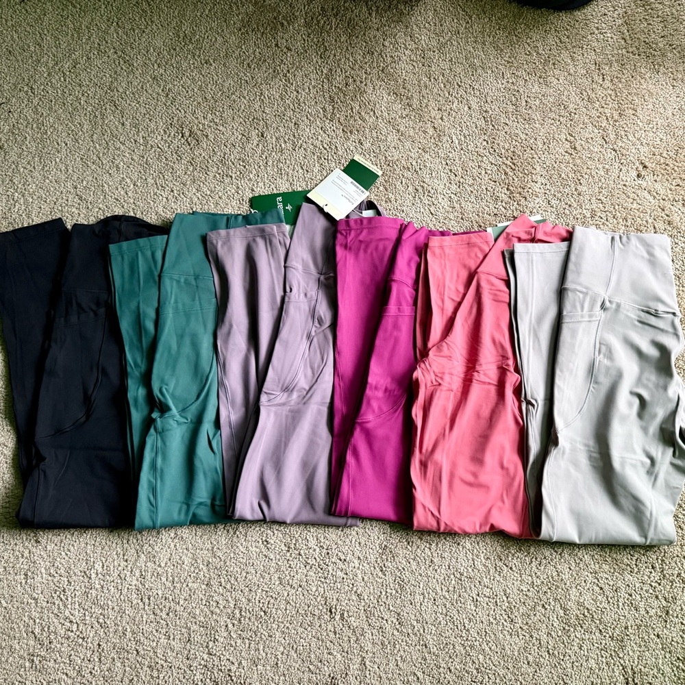 Halara SoftlyZero™ Crossover Pocket Plain Leggings Bundle